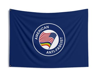 Amerikanische antifaschistische Flagge: LGBTQ + Solidarity, doppelseitig