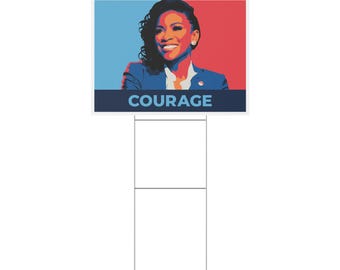 Jasmine Crockett Courage Werbeschild | Moderner Politischer Protest Dekor