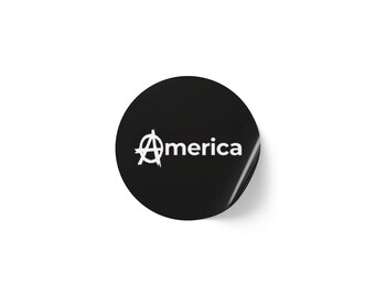 America Round Sticker Label Rolls