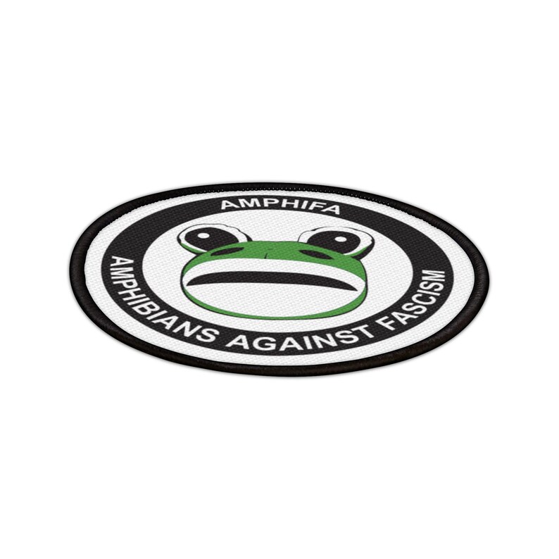 Amphifa Frog Iron on Patch - Funny Anti Fascist Embroidered Patch - Etsy