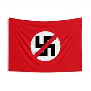 Antifaschistische Doppelflagge – Protestflagge gegen Nazis für Aktivismus, Demokratie und Menschenrechte