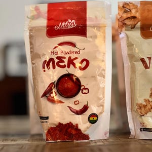 Ghanaian Powdered Pepper (Meko) – Pure Ground Chili | Hot, Bold & Natural | No Additives | Perfect for Soups Stews Sauces