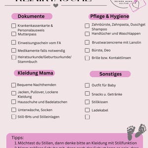 Checklist Bundle: Hospital Bag, Changing Station, and Basic Equipment | PDF Download