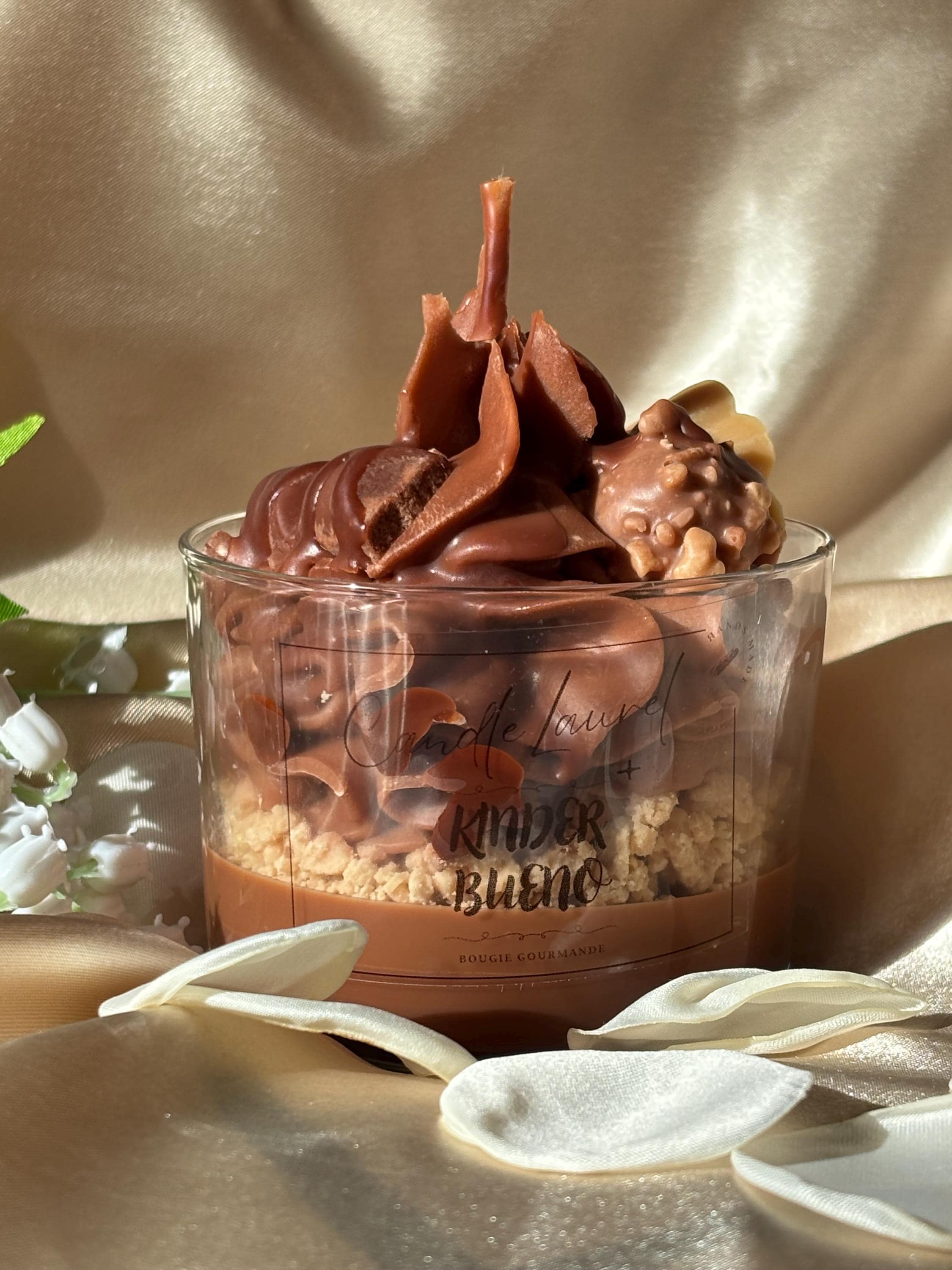 Bougie Artisanale Parfum Chocolat - Cire De Soja - Violette - Fait Main