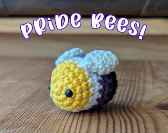 Pride Bee Amigurumi - Nonbinary Flag