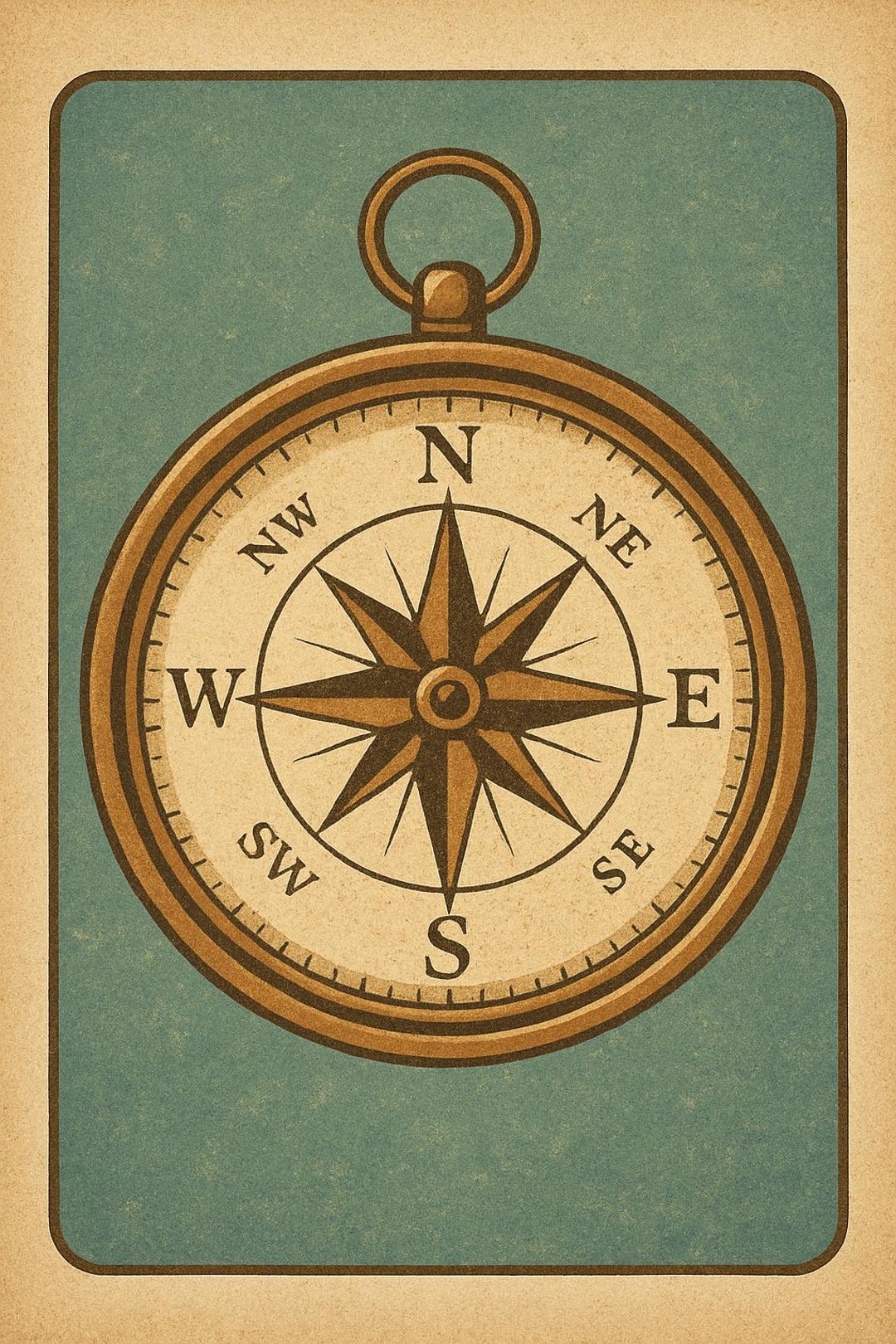 Vintage Compass Wall Art | Nautical Printable Poster | Antique Map ...