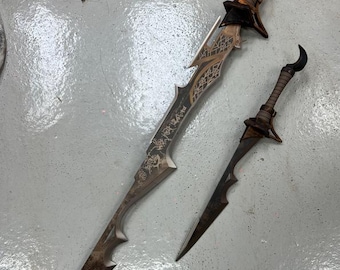 Expedition 33 Metal Corpeso Long Short Blade Steel Sword cosplay prop