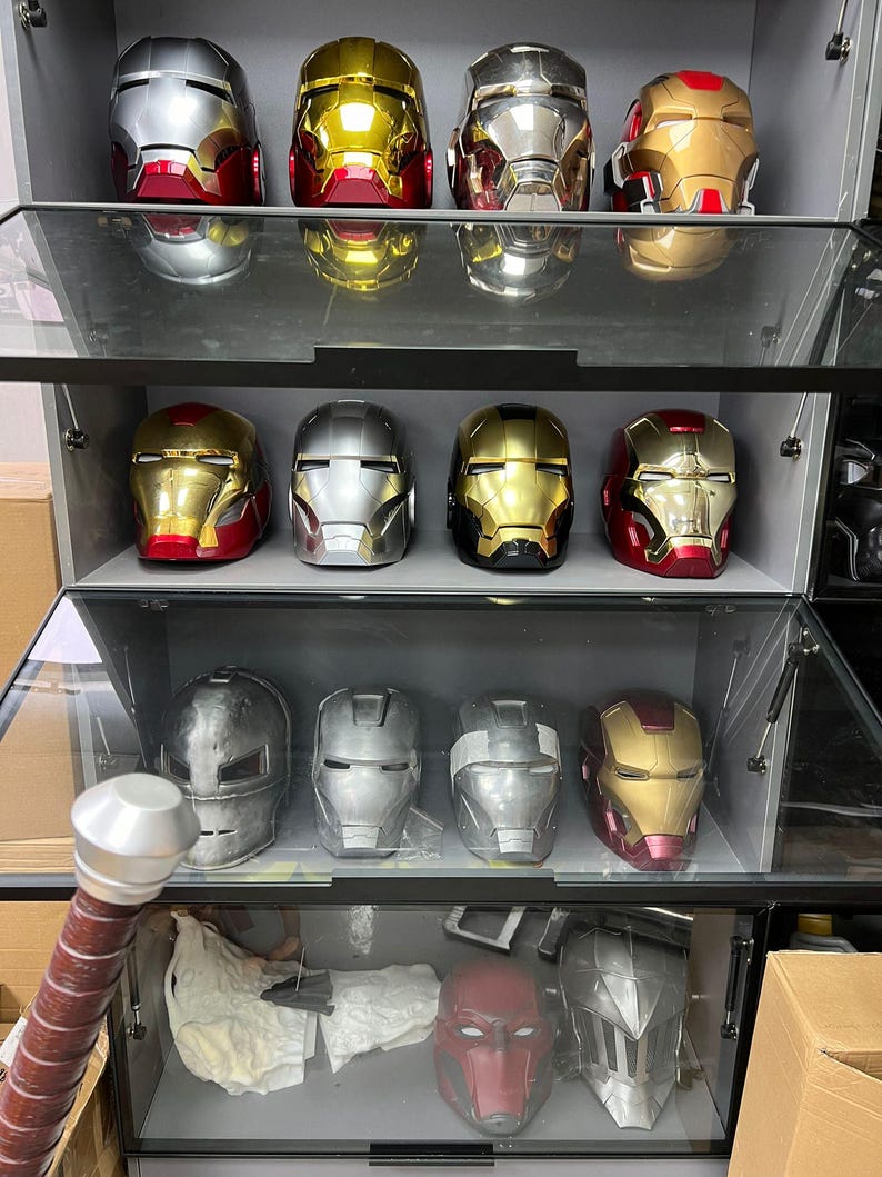 Led Helmet Box LED Life Size Iron Helmet Mk17 Cosplay Armor Prop Hero Head - Etsy