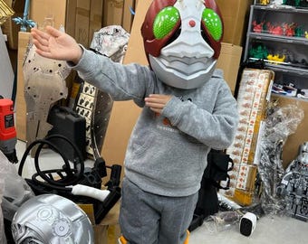 3Dプリント 仮面ライダー2023 V1 コスプレ用LEDヘルメットマスク