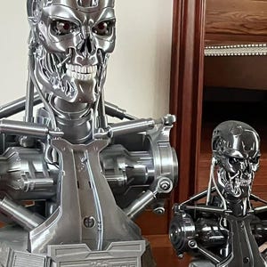 3d Print T2 T800 Terminator LED Robot Bust 1/1 1/1.5 Sclae Not for ...