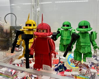 Colección de juguetes de impresión 3D de Gundam Zaku Dom T2 Robot Brick