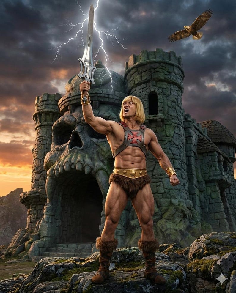 Miecz mocy He-Mana w rozmiarze rzeczywistym, metalowy rekwizyt do cosplayu superbohatera zdjęcie 9