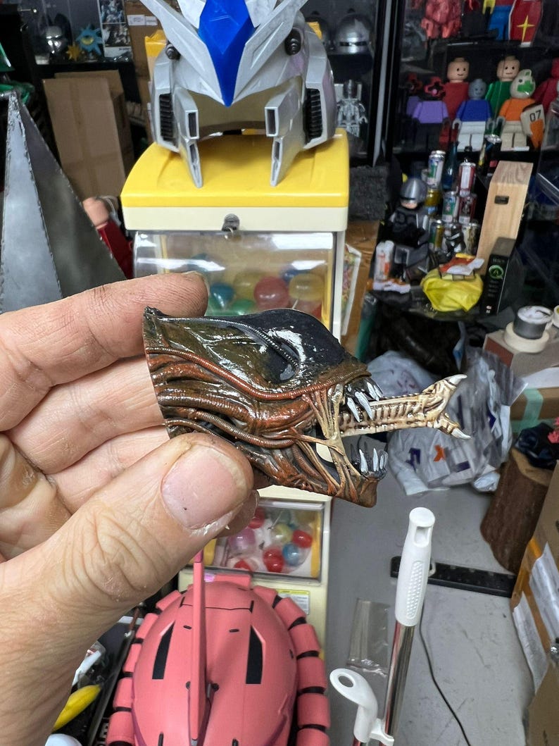 Alien Magnet Figure Head AVP Predator Warrior Version - Etsy