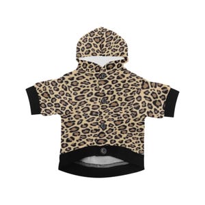 Cheetah Jaguar print hello kitty pet dog hoodie immagine 2
