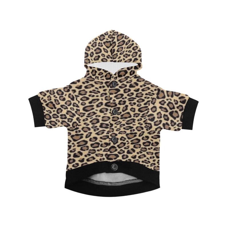 Cheetah Jaguar print hello kitty pet dog hoodie immagine 2
