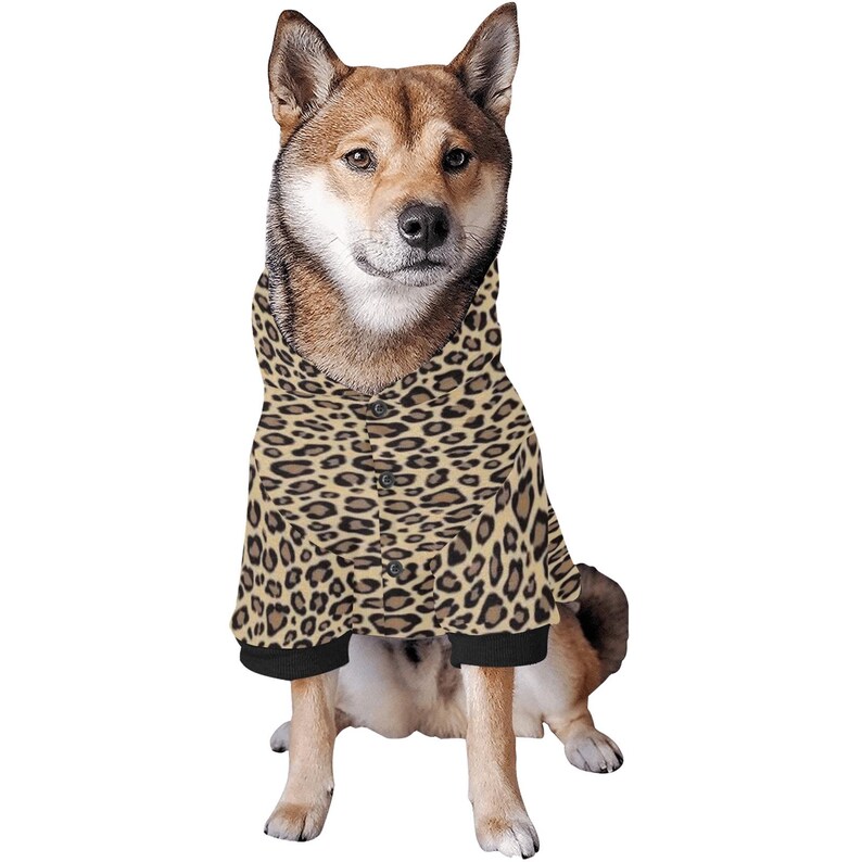 Cheetah Jaguar print hello kitty pet dog hoodie immagine 4