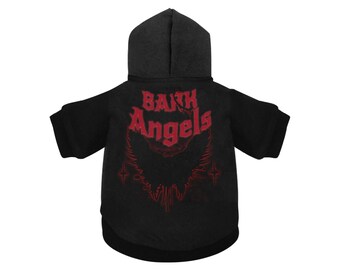 Bark Angels logo dog pet hoodie black