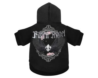 Fallen Angel 3d y2k grunge wings pet dog hoodie black