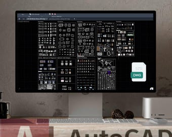 CAD Blockbibliothek Bundle: Innen, Außen, Dach, Landschaft (Digitaler Download)