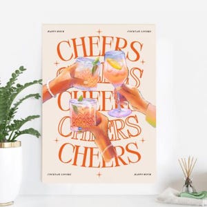 Cheers Cocktail Poster