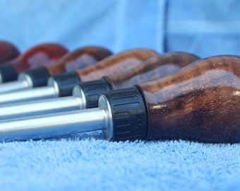 12RS  Exotic Wood Handle Ratcheting ScrewDriver