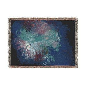 Cozy Artistic Woven Blanket - Abstract Design Throw for Home Decor, Perfect for Gifting, Meditation, or Cozy Nights