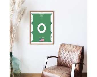 Op Jayson Tatum geïnspireerde Boston Celtics-poster – digitale download basketbalmuurkunst | Afdrukbaar NBA-cadeau | Modern sporthuisdecoratie