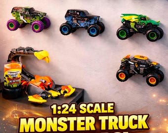 Monster Jam 1/24 Scale Truck Wall Mount: Organizer
