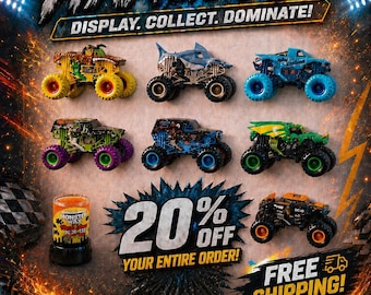 Organizador de pared para camión Monster Jam a escala 1/24