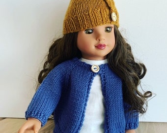 Simple Doll Cardigan for 18 inch dolls