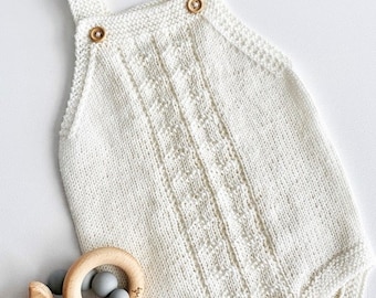 Mads Romper Knitting Pattern, English