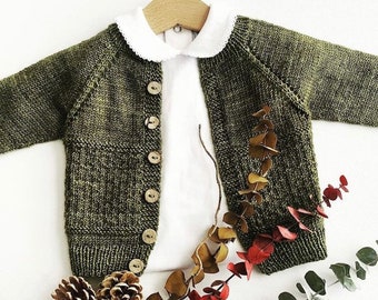 Hope Cardigan Knitting Pattern, English, 0-8 Years