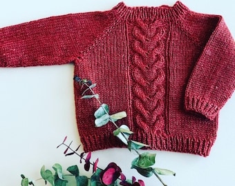 Hunter Sweater Knitting Pattern, English