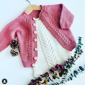 Aspen Cardigan Strickanleitung, Englisch