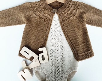 Nora Cardigan Knitting Pattern, English
