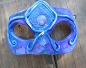 Halloween Costume, hand painted, one of a kind, warrior, masquerade mask, half face