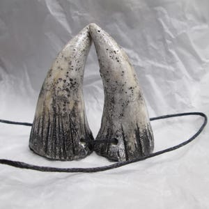 Mini hand painted Costume Horns: Handmade Satyr Cosplay fairy horn Accessory