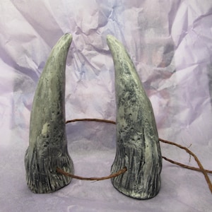 Handmade Resin Horns: Small Sculpted Costume Accessory