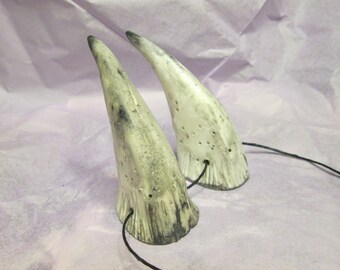 costume horns, satyr horns, pan, fairy, handmade horns, hand painted, resin, wild thing, color choices, small costume horns