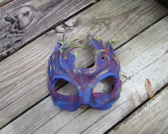 Masquerade mask, color options, made to order, Mardi Gras costume mask, carnival, flames, custom made, color choices