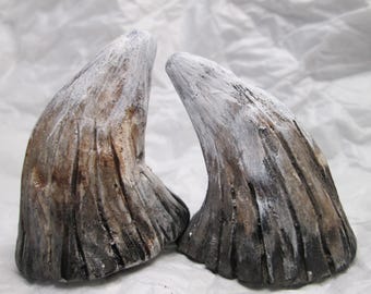 Hand Painted Costume Horns: Small Ren Faire Satyr Horns