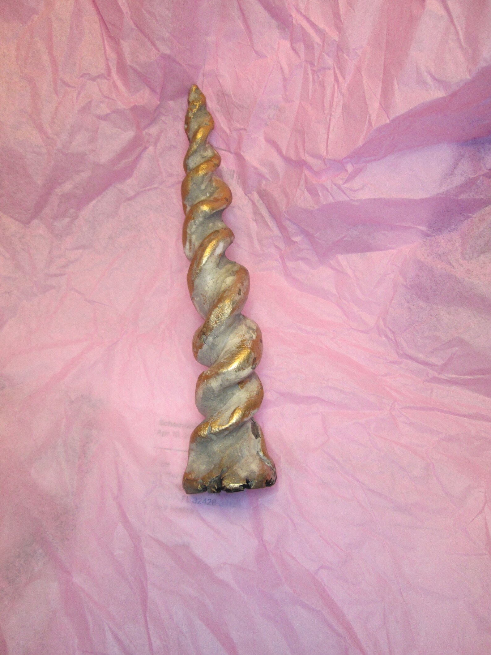 Realistic Unicorn Horn Handmade Costume Bone Look Spiral Horn Etsy