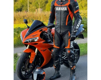 Motorbike racing suit - Top grain Cowhide leather Motorcycle Racing Customizable