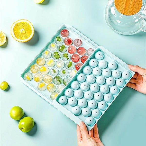 Ensemble de 33 moules à glaçons ICEDIVER – Machine à glaçons sphérique avec cuillère et boîte