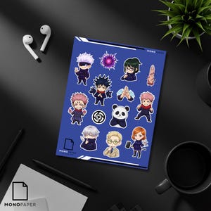 Anime Chibi Sticker Pack: Die-Cut Style Magic Characters (PDF Digital Download