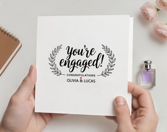 Personalised Friend Engagement Card, You're Engaged Engagement Card, Engagement Gift, Personalised Engagement Gift Friend, Congrats Card