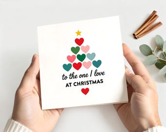 Weihnachtskarte 'To The One I Love' - Romantische Karte Für Sie Oder Ihn Mit 3D-Schneekugel-Design, Inkl. Umschlag