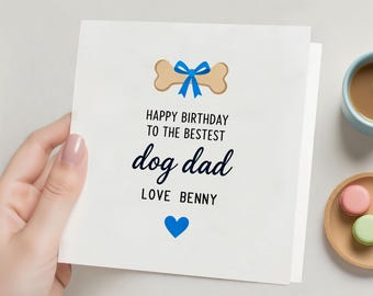 Geburtstagskarte für Hund, alles Gute zum Geburtstag vom Hund, Geburtstagskarte von Hund, Geburtstagskarte für Hund Papa, Geschenk für Hund Papa, von den Hunden