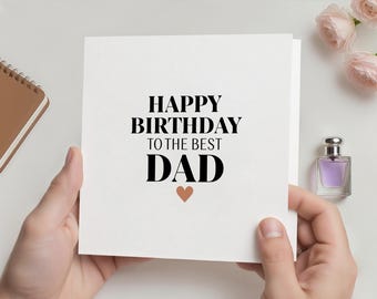 Födelsedagskort till pappa, Personligt födelsedagskort till pappa, Bästa pappa födelsedagskort, Födelsedagskort till honom, Enkelt födelsedagskort