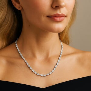 Statement Gemstone Necklace: Marquise, Baguette, Pear, Emerald, Oval - Gold Plated or Solid Gold